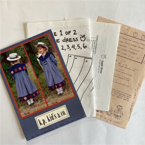 🛍️$5 Add-on🛍️ Kids apple dress sewing pattern - Picture 1 of 6